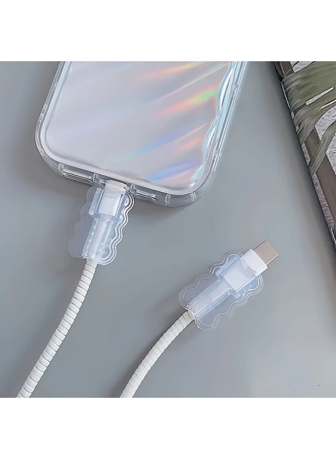 10 Pcs Transparent Charger Cable Protectors Durable Tangle Free Organization - Image 4