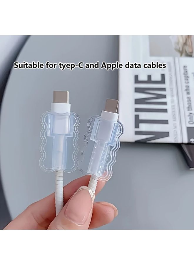 10 Pcs Transparent Charger Cable Protectors Durable Tangle Free Organization - Image 5