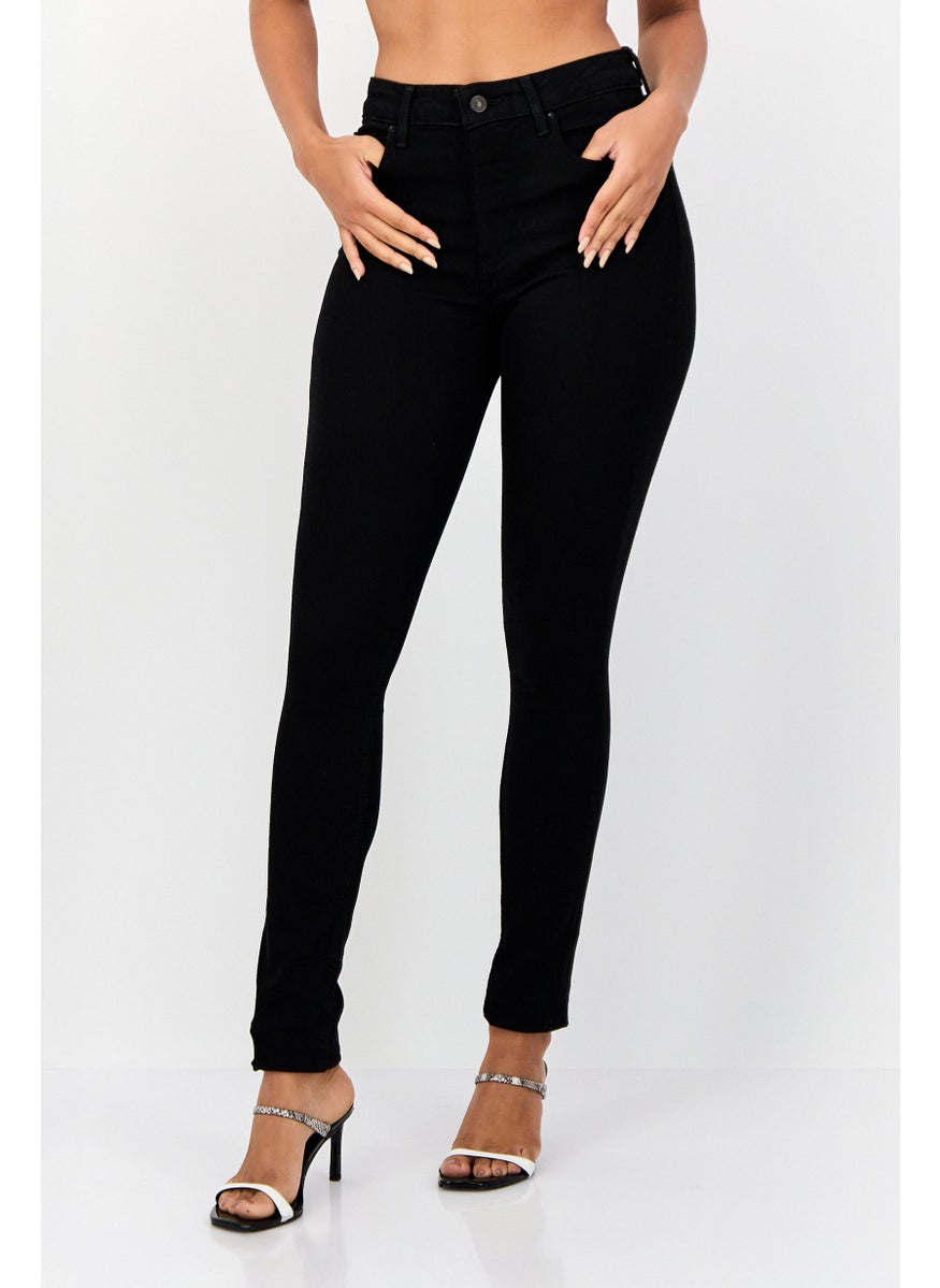 Levi's Women Skinny Fit Plain Stretchable Jeans, Black  - Image 1