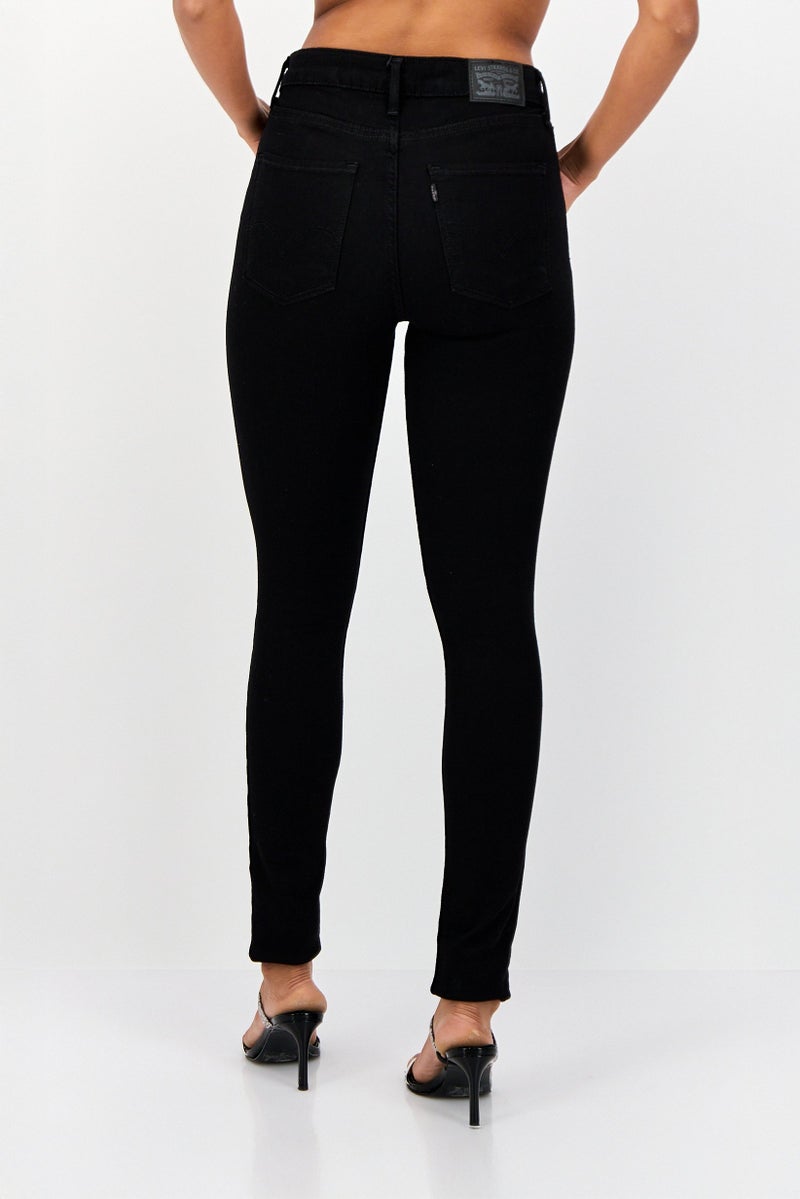 Levi's جينز نسائي ضيق بسيط قابل للتمدد، أسود - Image 2