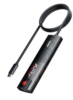 Plextone GS1 6-in-1 Type-C Hub gives you the benefit of 6 versatile ports in a compact device, whether you need to connect a 4K display, charge your devices at super-fast PD speeds of up to 100W, a lightning-fast internet connection port, a Type-C port for connecting devices, and two USB ports for high-speed data transfer, black.