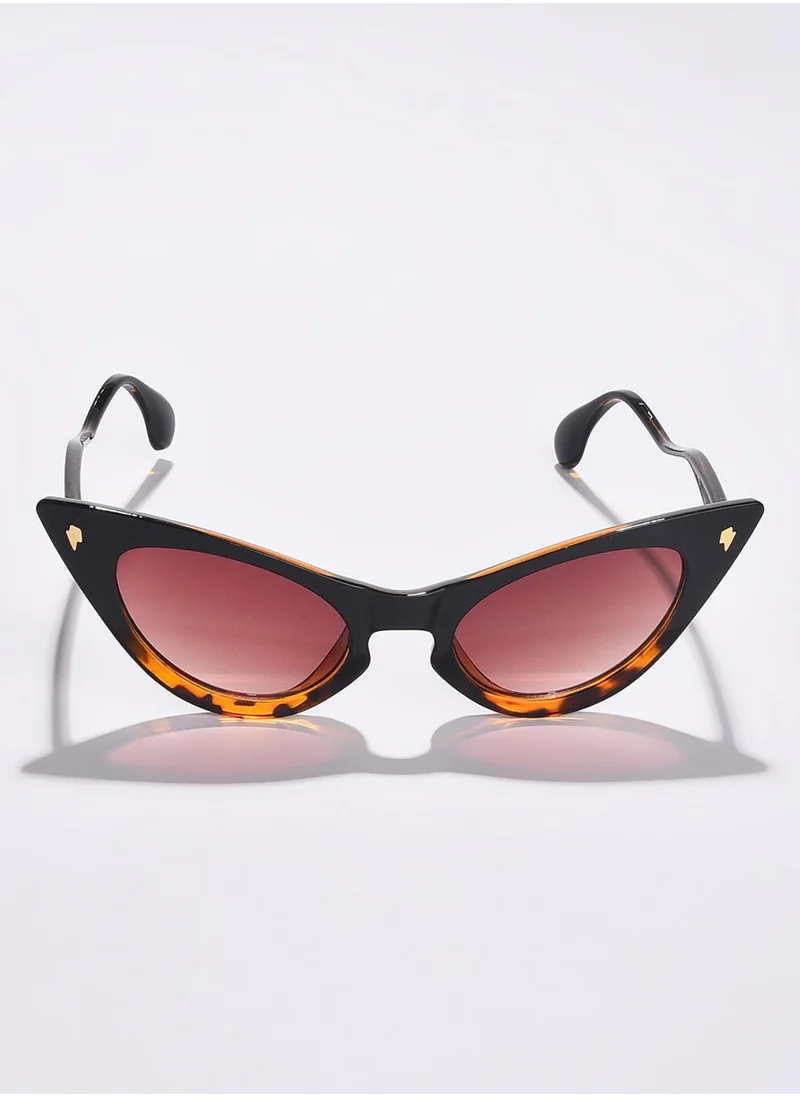 Haute Sauce Brown Lens Brown Cateye Sunglasses