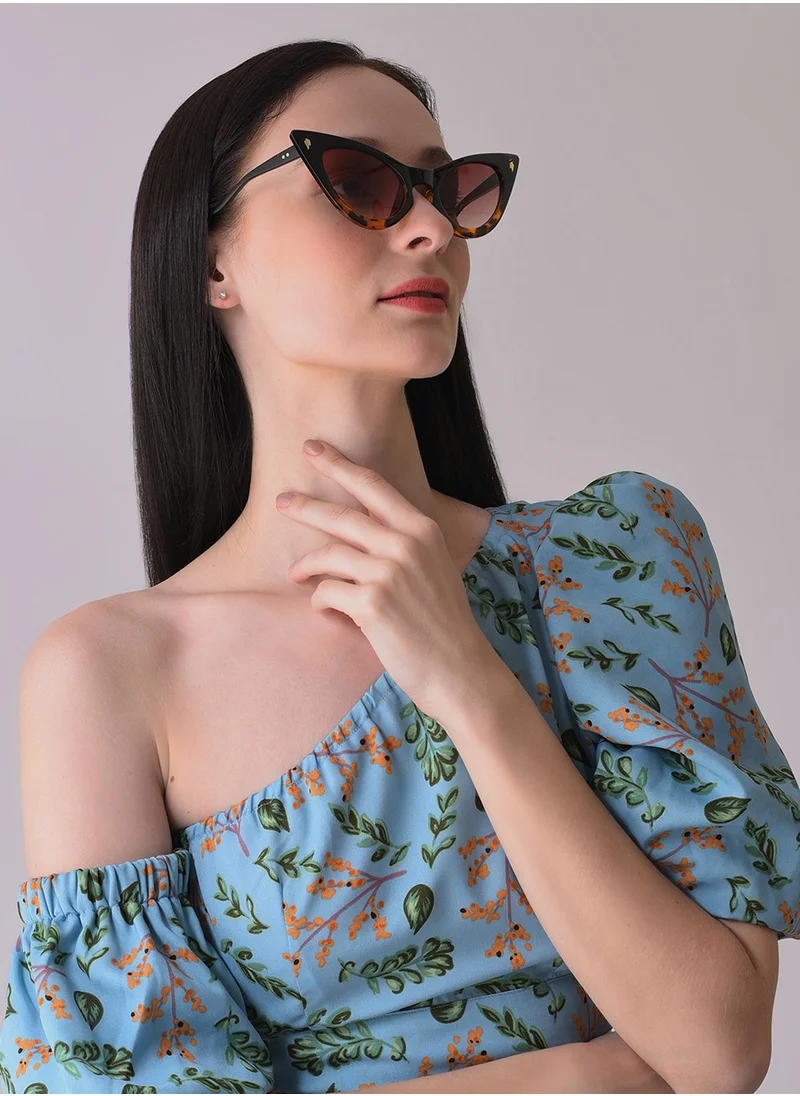 Haute Sauce Brown Lens Brown Cateye Sunglasses