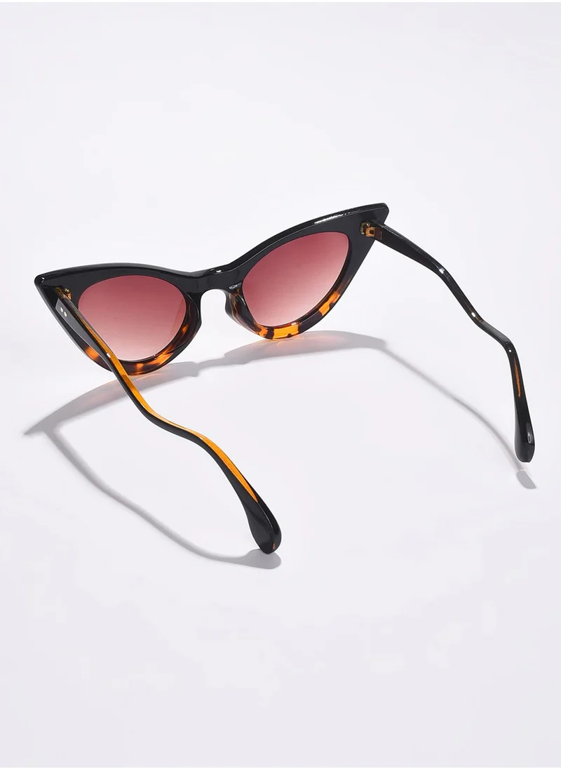 Haute Sauce Brown Lens Brown Cateye Sunglasses