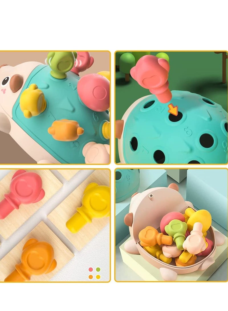 Interactive Hedgehog Puzzle Toy for Early Childhood Development - Enhances Hand-Eye Coordination & Color Recognition with Removable Shell & Storage  - Image 4