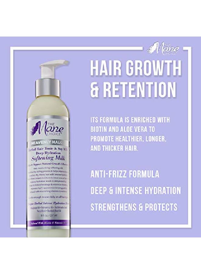 THE MANE CHOICE تونك شعر عشبي هيفنلي هالو وحليب الصويا لترطيب عميق ونعومة 8 أونصات - Image 4