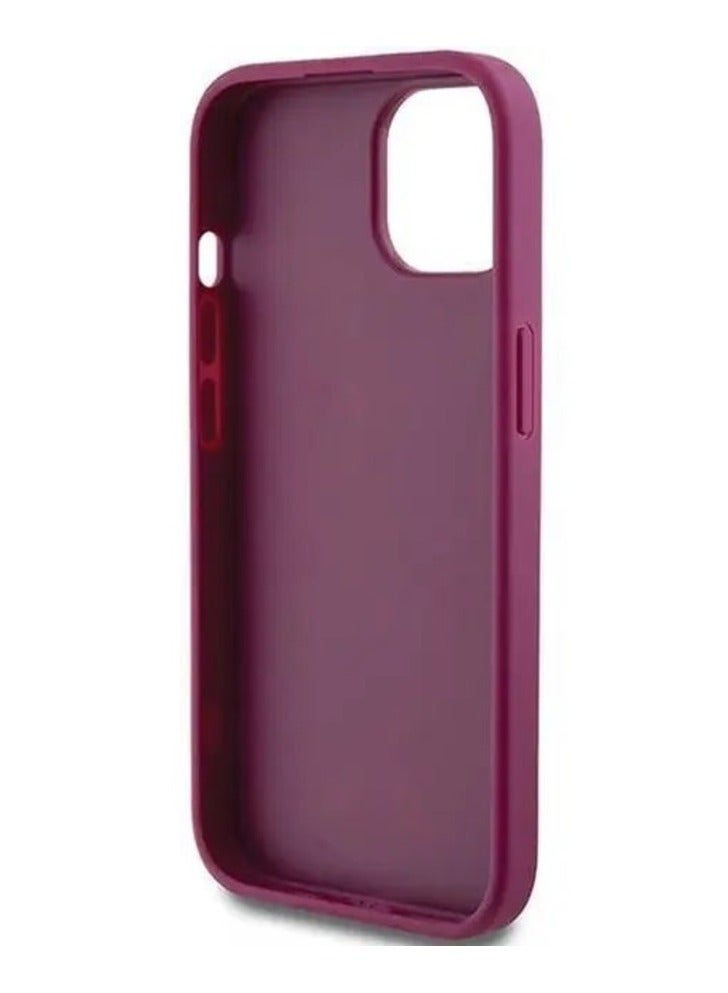 GUESS Fixed Glitter Case with Big 4G Logo for iPhone 15 Pro -Purple - Image 2