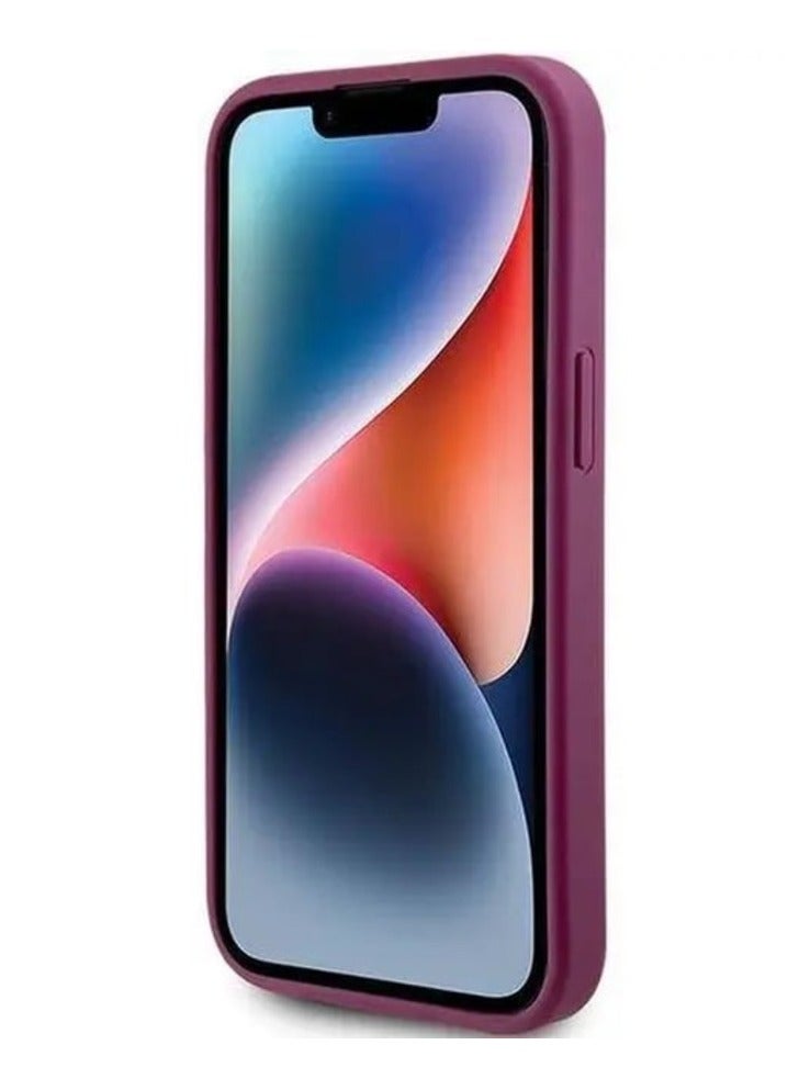 GUESS Fixed Glitter Case with Big 4G Logo for iPhone 15 Pro -Purple - Image 3