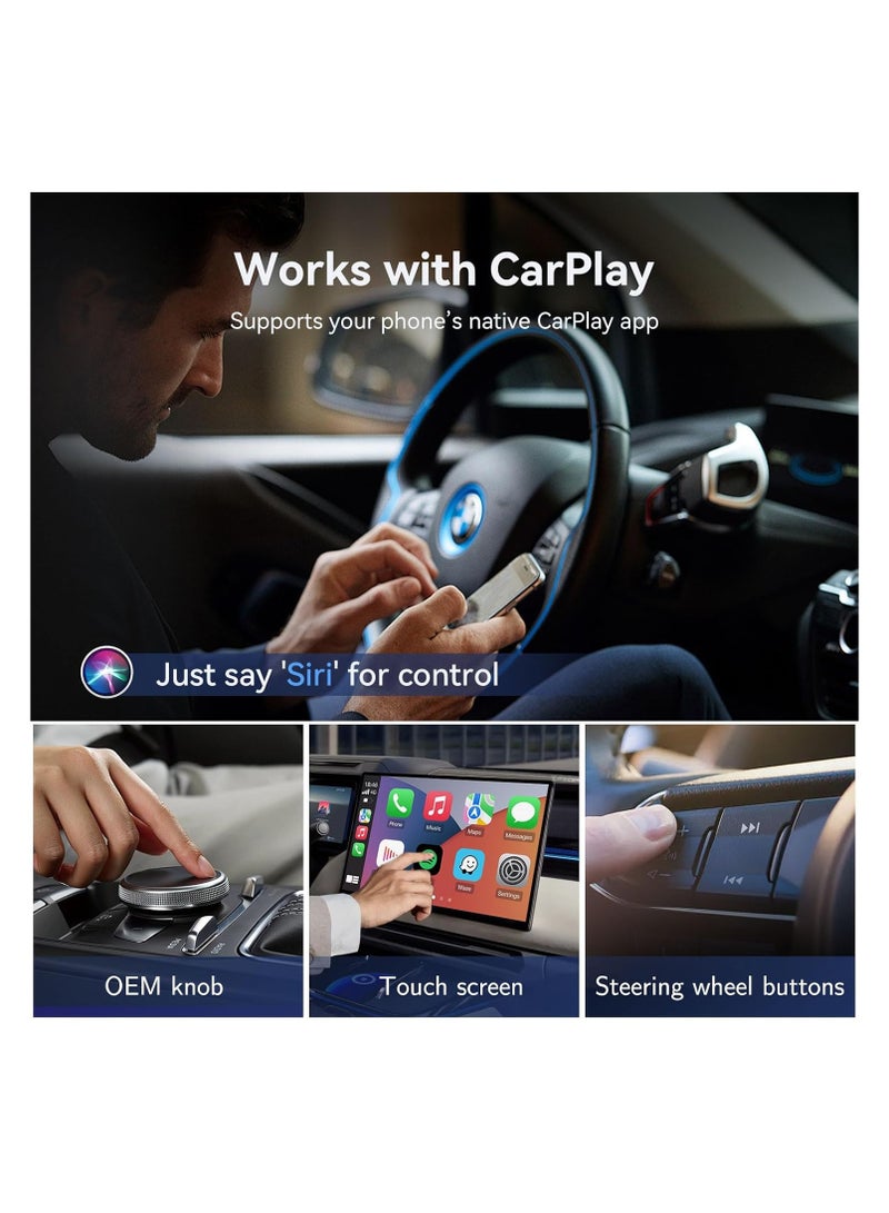 SYOSI Wireless CarPlay Adapter, Converts Wired to Wireless CarPlay, Plug  Play Dongle for Cars (2015+), Compatible with iOS 10+, Carplay Converts Wired to Wireless, CarPlay Dongle for Wireless Control - Image 3