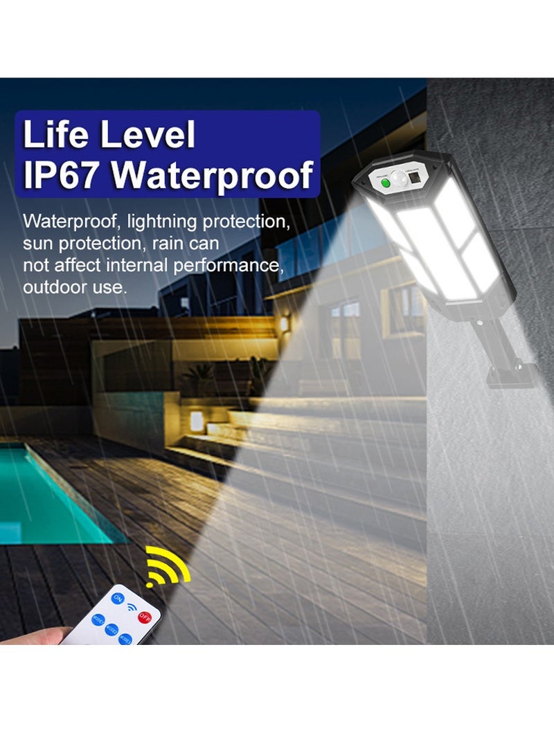 MIXDE Led Solar Street Light,Led Remote Control Solar With Remote Control,3 Modes Waterproof Solar Flood Lights Lamp Outdoor For Yard,Garden,Path,Parking Lot - Image 4