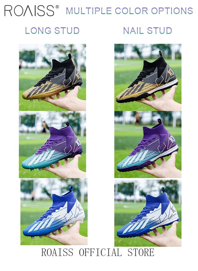 Short Spike High Top Football Shoes for Men Professional Training Anti-Slip Wear-Resistant Soccer Cleats Teens Lightweight Comfortable Breathable Odorless Sports Spikes with Rubber Sole - pzsku/ZA3783C2661BAD903E55FZ/45/_/1719987460/d0226b6f-a9ca-449a-8287-ce3274d6a48b