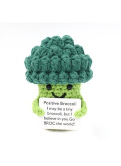 Explosions Finished Knitted Potato Positive Energy Cucumber Handmade Wool Woven Bee Doll Jewelry Pendant-Color:West Blue Flower P Card