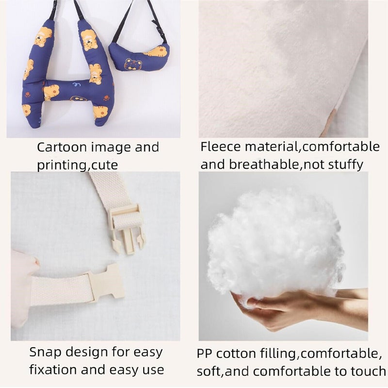 H-Shape Car Sleeping Pillow with Head Support Travel Pillows for Car Seat Support The Body and Head Kid Baby Neck Pillow for Car - Image 3