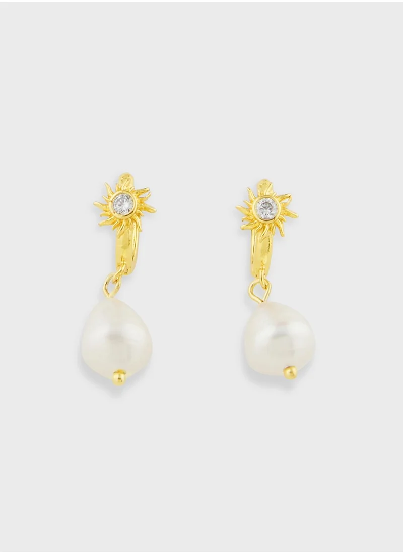 ELLA Lariat Pearl Necklace & Earrings Set