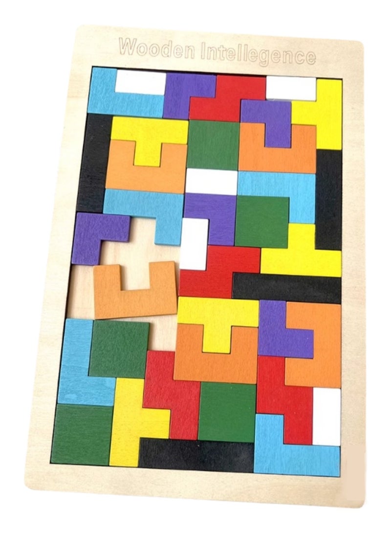 Children's Early Childhood Educational Toys Tetris Puzzle Building Blocks - Image 1