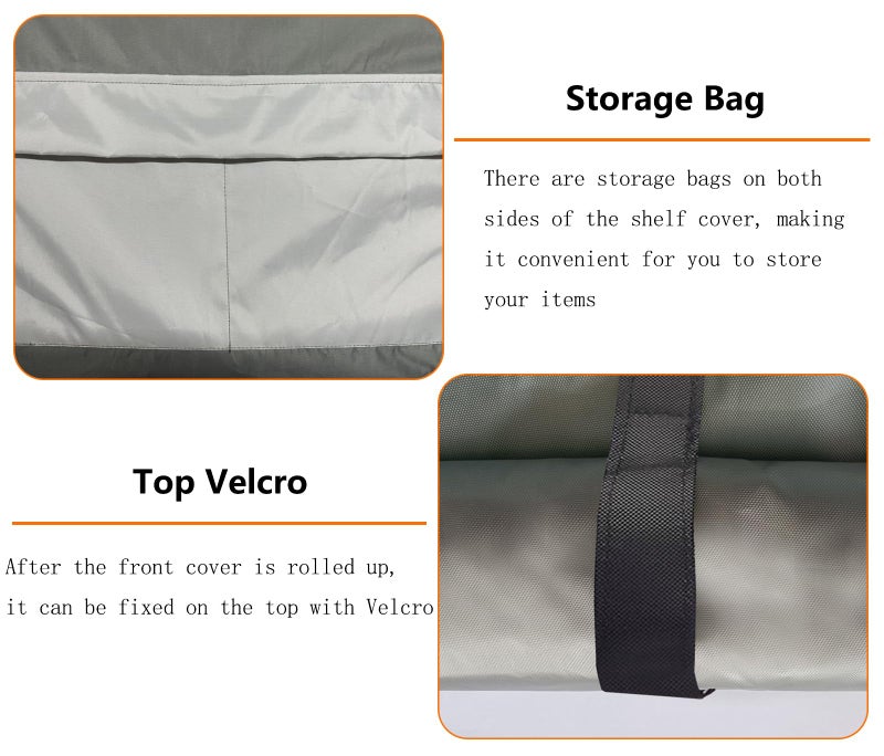 SoloToo Heavy-Duty Waterproof Wire Shelf Cover, Garage Storage Shelving Protector, Universal Fit 48 x 24 x 72 Inch Rack Covers with 1" Tolerance (Sage Green) - Image 4
