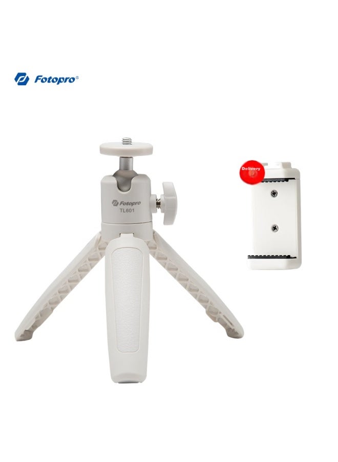 Fotopro Fotopro Tl-601 Portable Mini Camera Mirrorless Tripod, Phone Desktop Stand, Vlog Extendable Selfie Stick, Phone Tripod, White  - Image 1