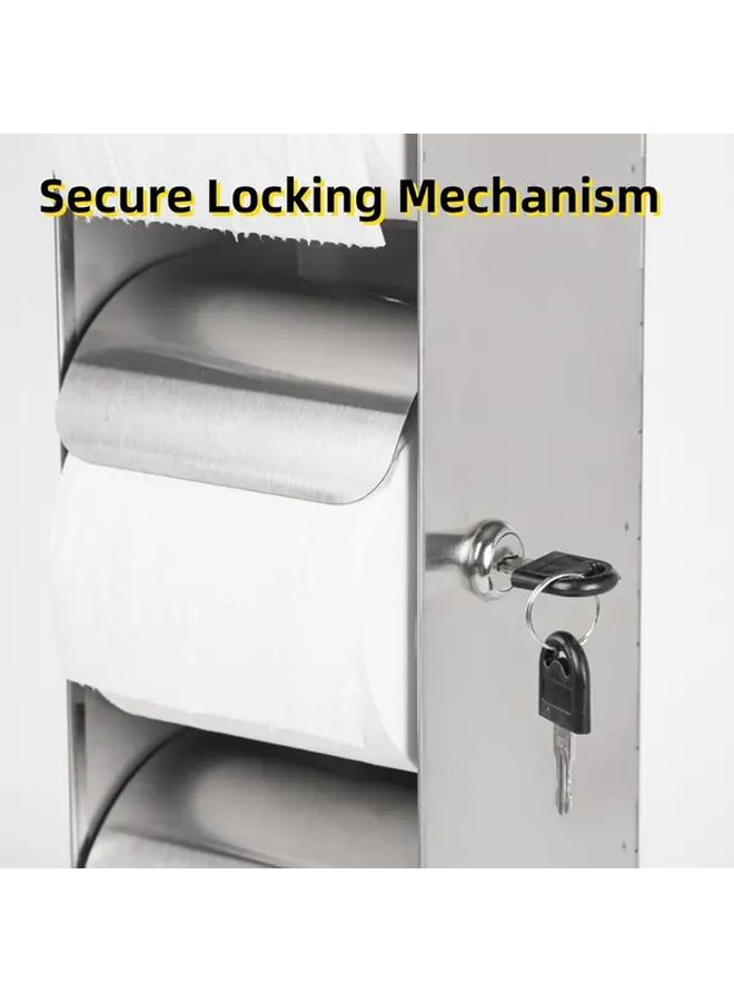 Commercial Grade Stainless Steel Toilet Paper Dispenser Touchless Wall Mount - Image 3