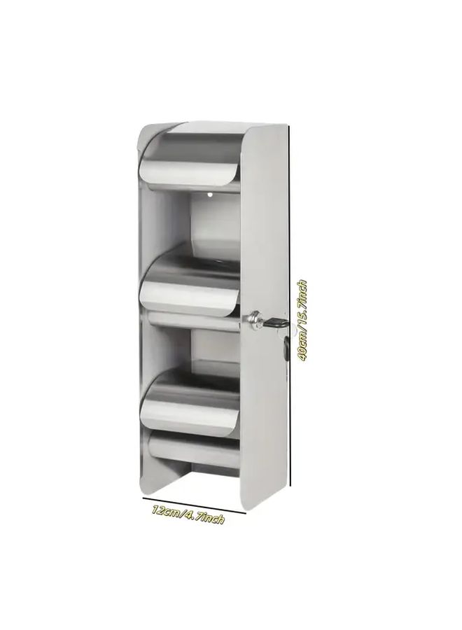 Commercial Grade Stainless Steel Toilet Paper Dispenser Touchless Wall Mount - Image 2