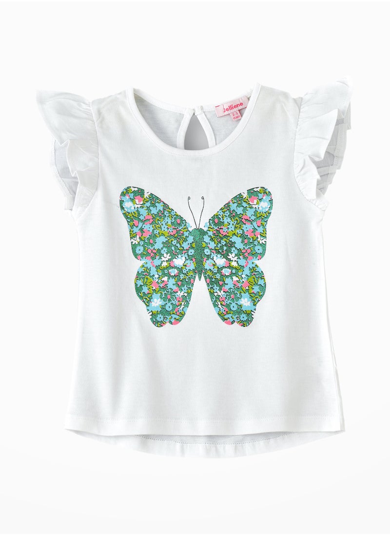 Jelliene Sunshine Squad: Girls' Breezy Cotton Tees Playful & Summer Fun  - Image 1