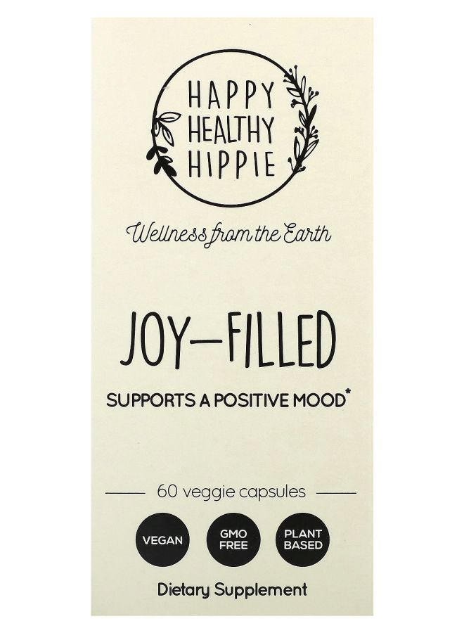 HAPPY HEALTHY HIPPIE Joy-Filled  Supports a Positive Mood 60 Veggie Capsules