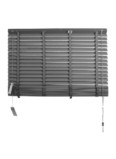 High Quality Fauxwood Ladder String Venetian Blind Dark Grey 5.08 x 150 x 180 cm SACO.FWVB.150.0180.GREY