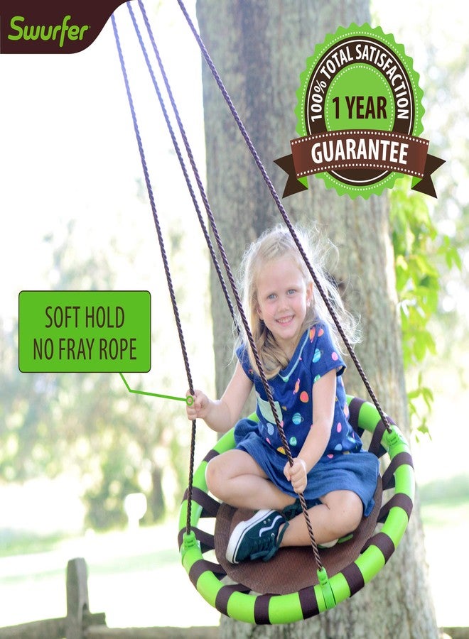 Swurfer Orbit Tree Swing, Saucer Swing - Tree Swings for Kids Outdoor, Outdoor Swings for Kid, Weather Resistant, Padded Frame, Durable, Mesh, Quick and Easy Tool Free Assembly, Age 3 and Up (24 Inch) - Image 4