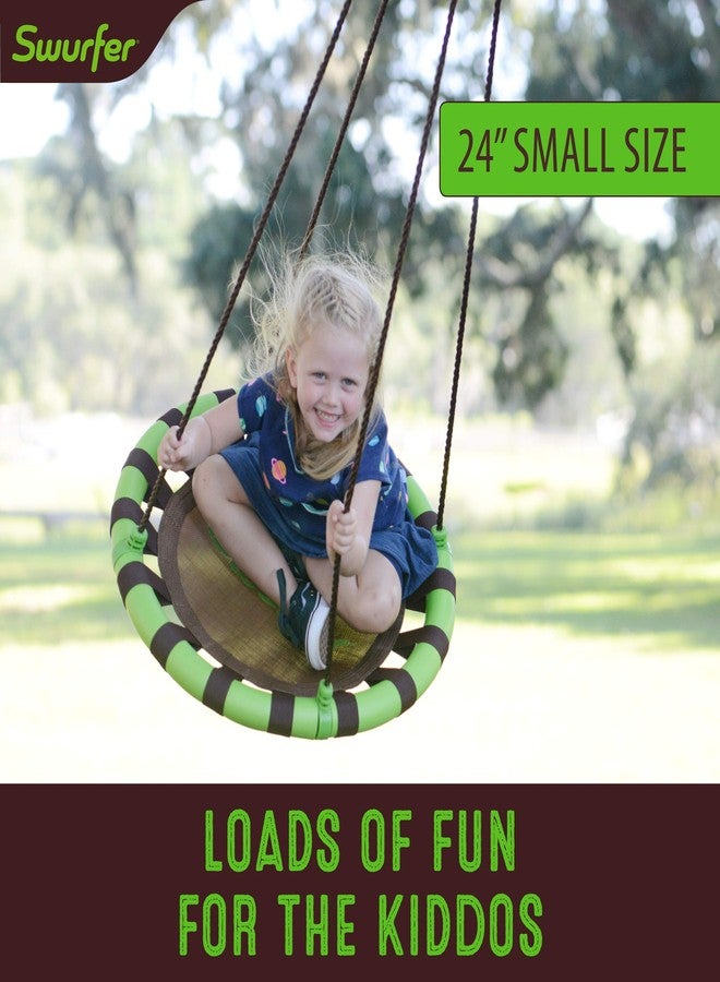 Swurfer Orbit Tree Swing, Saucer Swing - Tree Swings for Kids Outdoor, Outdoor Swings for Kid, Weather Resistant, Padded Frame, Durable, Mesh, Quick and Easy Tool Free Assembly, Age 3 and Up (24 Inch) - Image 2