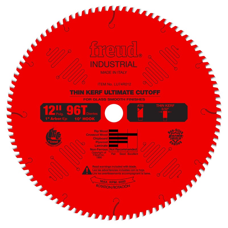 Freud LU74R012 12 Thin Kerf Ultimate High Production CutOff Saw Blade - Image 2