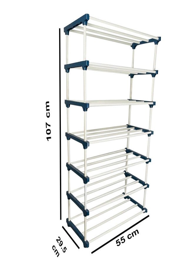 DEMARK 7 Layer Plastic Book Shelf Tall Narrow Storage Rack for Kids and Adults Modern Bookshelf Unit for Nursery, School, Home, and Office, Floor Mount Open - Image 2