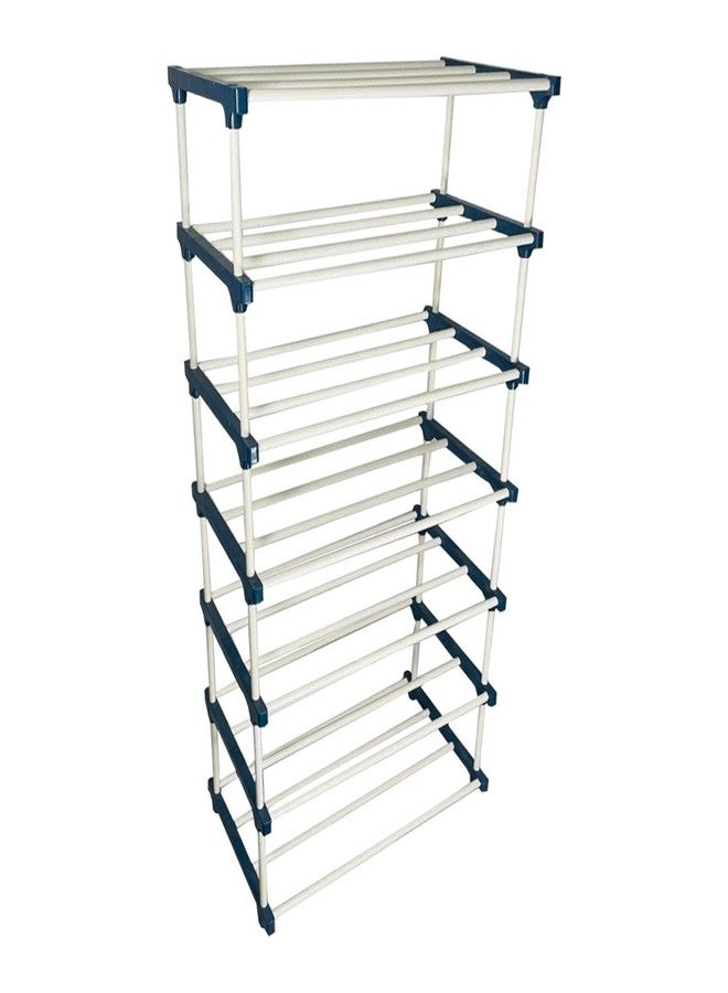 DEMARK 7 Layer Plastic Book Shelf Tall Narrow Storage Rack for Kids and Adults Modern Bookshelf Unit for Nursery, School, Home, and Office, Floor Mount Open - Image 3