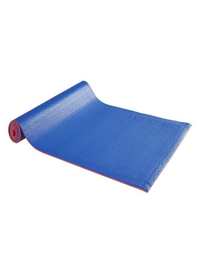 OBSESSIONS Reversible Solid Anti-Slip PVC Yoga Mat with Carrying Strap (W)61 X (L)173cm, Red & Blue - Image 3