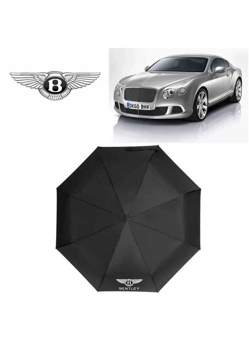 BENTLEY - 4S BENTLEY Auto Business Automatic Tri-fold Umbrella One-click Opening and Folding Gift Umbrella - Image 1