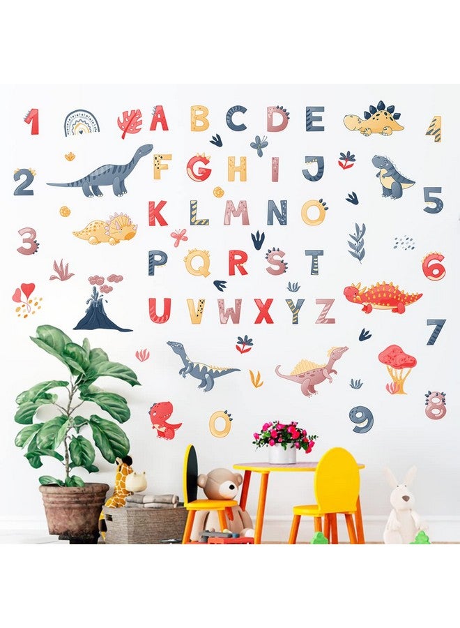 WOYINIS Cute Dinosaur Alphabet Wall Decals Dinos ABC Wall Stickers Removable Vinyl Educational ABCD Letters Wall Decor Stickers for Kids Room Classroom Baby Nursery Wall Decoration - Image 5