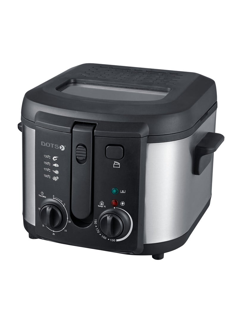 دوتس قلاية زيت بنقاط مع مؤقت لمدة 30 دقيقة، مقلاة عميقة بقدرة 1830-1980 واط 3 لتر مع سلة للاستخدام المنزلي، مع نافذة عرض، مقلاة عميقة كهربائية، سلة قلي مدمجة ومقبض CFD1020TD - Image 5