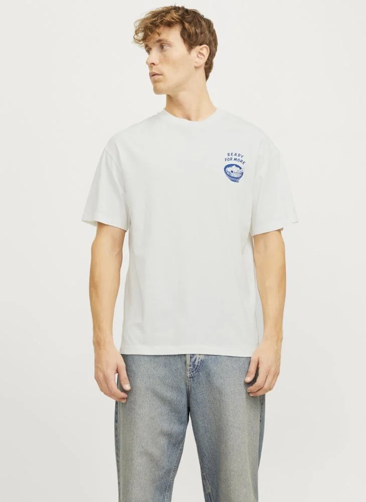 جاك اند جونز Jjcharge Charge Printed Crew Neck T-Shirt