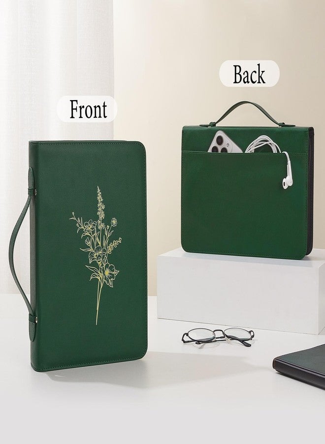 ICOSY Bible Cover Case for Women and Men, PU Leather Bible Bag Bible Study Supplies Accessories with Detachable Wrist Strap - Image 3