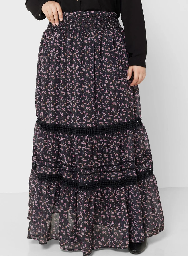 Ella Plus Tiered A-Line Skirt