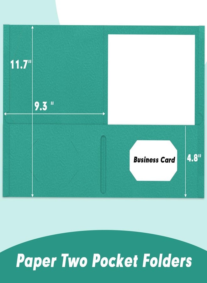 RAZCC Two Pocket Folders, RAZCC 100 Pack 2 Pocket Folders Fit Letter Size Paper, Paper Folders with Pockets for School Office Business Home, Assorted 5 Colors - Image 2