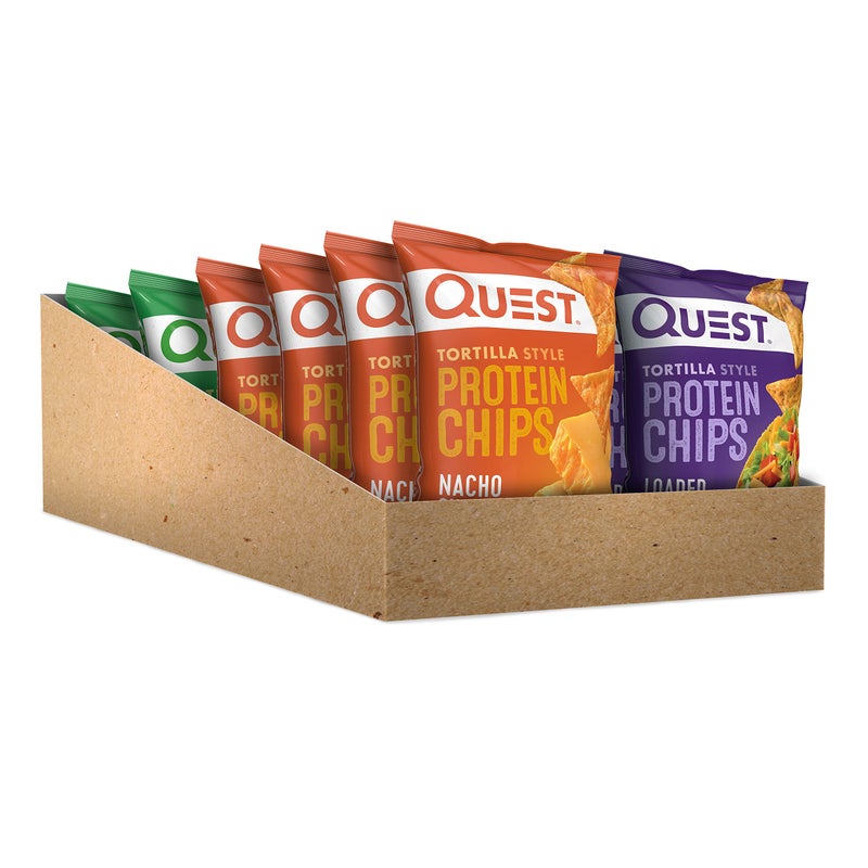 Quest Nutrition Tortilla Style Protein Chips Variety Pack, Chili Lime, Nacho Cheese, Loaded Taco, Low Carb, High Protein, Gluten Free, 1.1 oz (Pack of 12) - Image 2