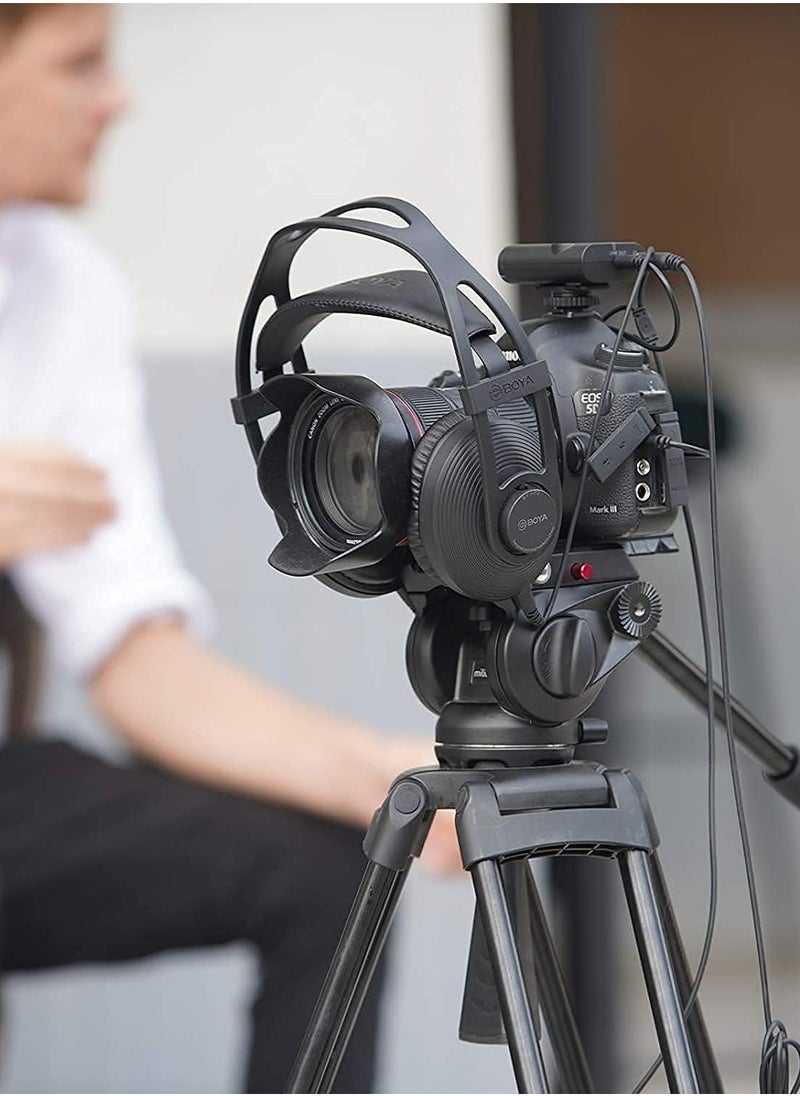 BOYA - BY-HP2 Professional Over-Ear Headphone, Studio Recording Monitor Mixing Podcast Guitar Drum TV - Image 1