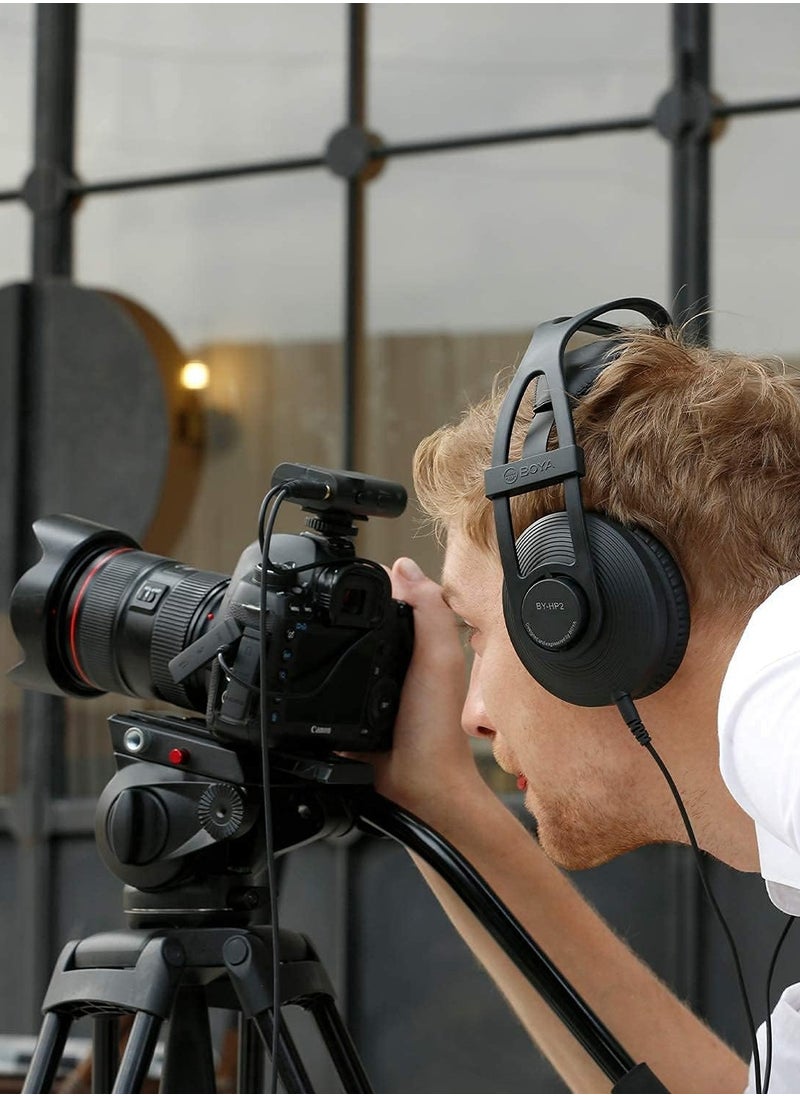 BOYA - BY-HP2 Professional Over-Ear Headphone, Studio Recording Monitor Mixing Podcast Guitar Drum TV - Image 1