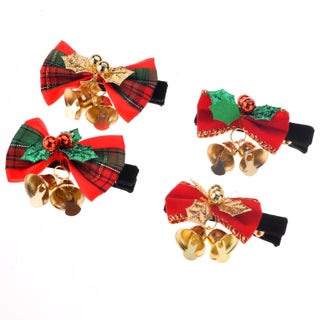 LUX ACCESSORIES Jingle Bells and Mistletoe Christmas Bow Clips set on 4 - pzsku/ZA37921FE8C5F8D8F51ACZ/45/_/1742912826/18ae6b85-c907-473d-b03c-0e618601add7