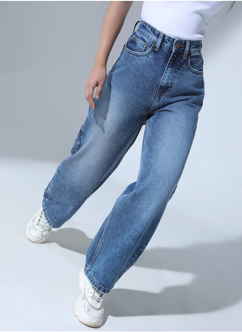 هوبرهولمي Women Indigo Jeans - Stylish Everyday Wear