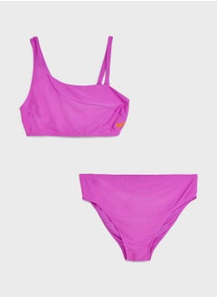 speedo Logo Asymmetric Swim Suit Set  - Image 1