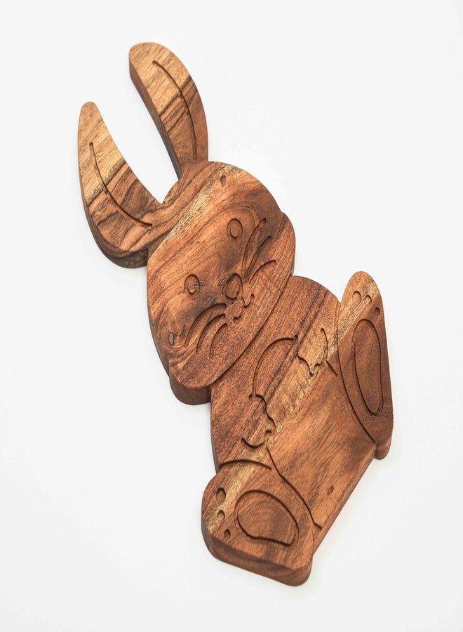 Affinity Decor Bunny Shaped Wooden Serving Board, Wood Cutting Board for Kitchen, Wooden Charcuterie Boards, Sitting Bunny Serving Platter for Cheese and Food, 15.6" x 9.7" - Image 5