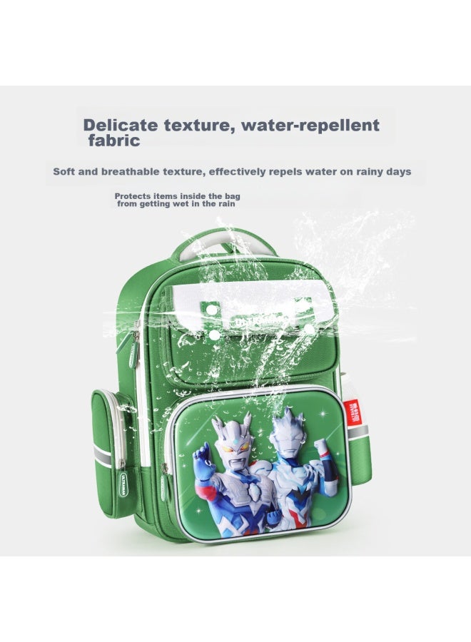Ultraman Elementary School Backpack For Boys Grades 1-4, Lightweight, Spine-protecting, Antibacterial Children's Backpack For Boys, Navy Blue - Image 5
