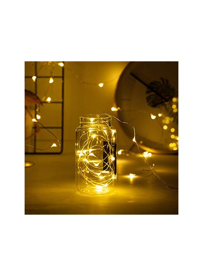 The Bros 12 عبوة من أضواء الف fairy LED الصغيرة تعمل بالبطارية، 20 LED أضواء خرافية صغيرة سلك نحاسي لأضواء الزينة في غرفة النوم، الزفاف، عيد الميلاد (أبيض دافئ) - Image 5