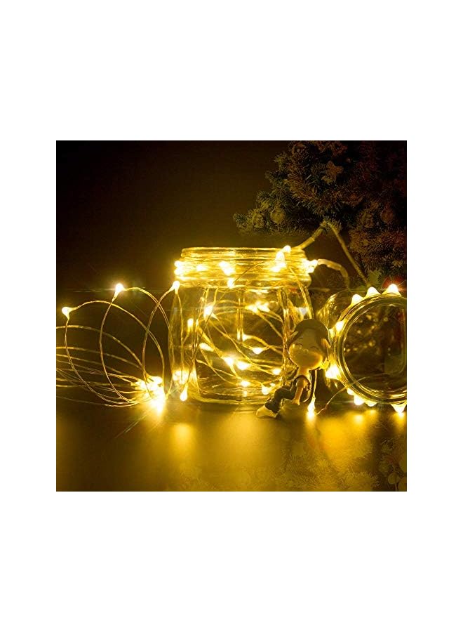 The Bros 12 عبوة من أضواء الف fairy LED الصغيرة تعمل بالبطارية، 20 LED أضواء خرافية صغيرة سلك نحاسي لأضواء الزينة في غرفة النوم، الزفاف، عيد الميلاد (أبيض دافئ) - Image 4