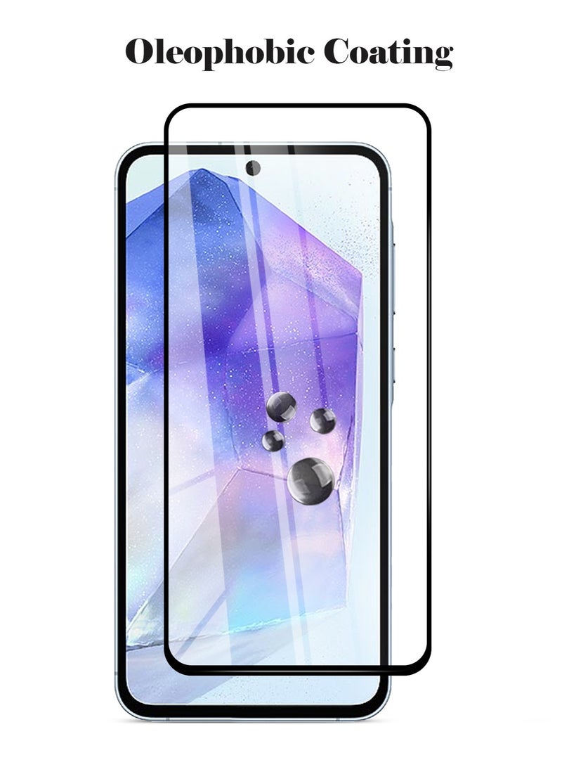 Techie حماية شاشة زجاجية مقساة HD كاملة التغطية من سامسونج جالاكسي A55 بصلابة 10H - مضادة للخدش، مضادة لبصمات الأصابع، وتقنية خالية من الفقاعات - Image 4